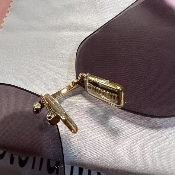 MIU MIU MU54YS 5AK06I Gold/Light Purple Brown 80-14-110 Sunglasses New main image 5